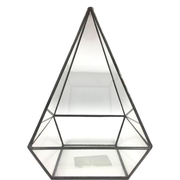 Arcadia Garden Products Geometric 5 in. x 8 in. Glass Pyramid Terrarium