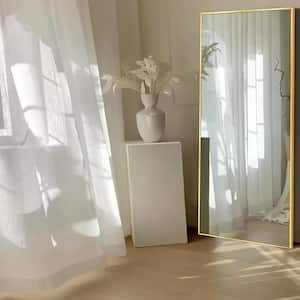 24 in. W x 71 in. H Modern Rectangular Frame Aluminum Alloy Gold Oversized Standing Mirror Floor Mirror