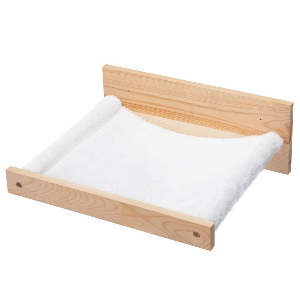 Medium Wall-Mounted Wooden Cat Shelf
