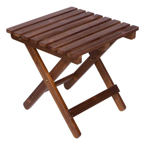 Shine Company Adirondack Oak Square Wood Outdoor Side