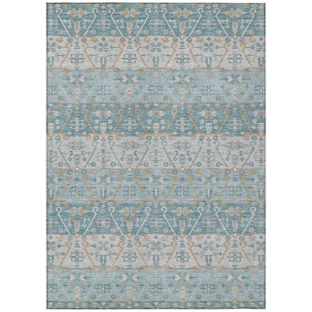 Chantille Machine Washable Indoor/Outdoor Abstract ACN2858 Teal 10 ft. x 14 ft. Area Rug price history on PriceWatchPro