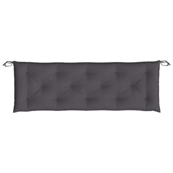 59.1 in. x 19.7 in. Gray Rectangular Outdoor Cushion for Bench