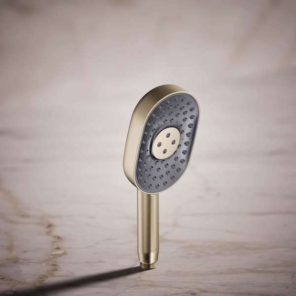 KOHLER Statement Oblong 3-Spray Patterns Wall Mount Handheld Shower Head 2.5 GPM in Vibrant Brushed Bronze