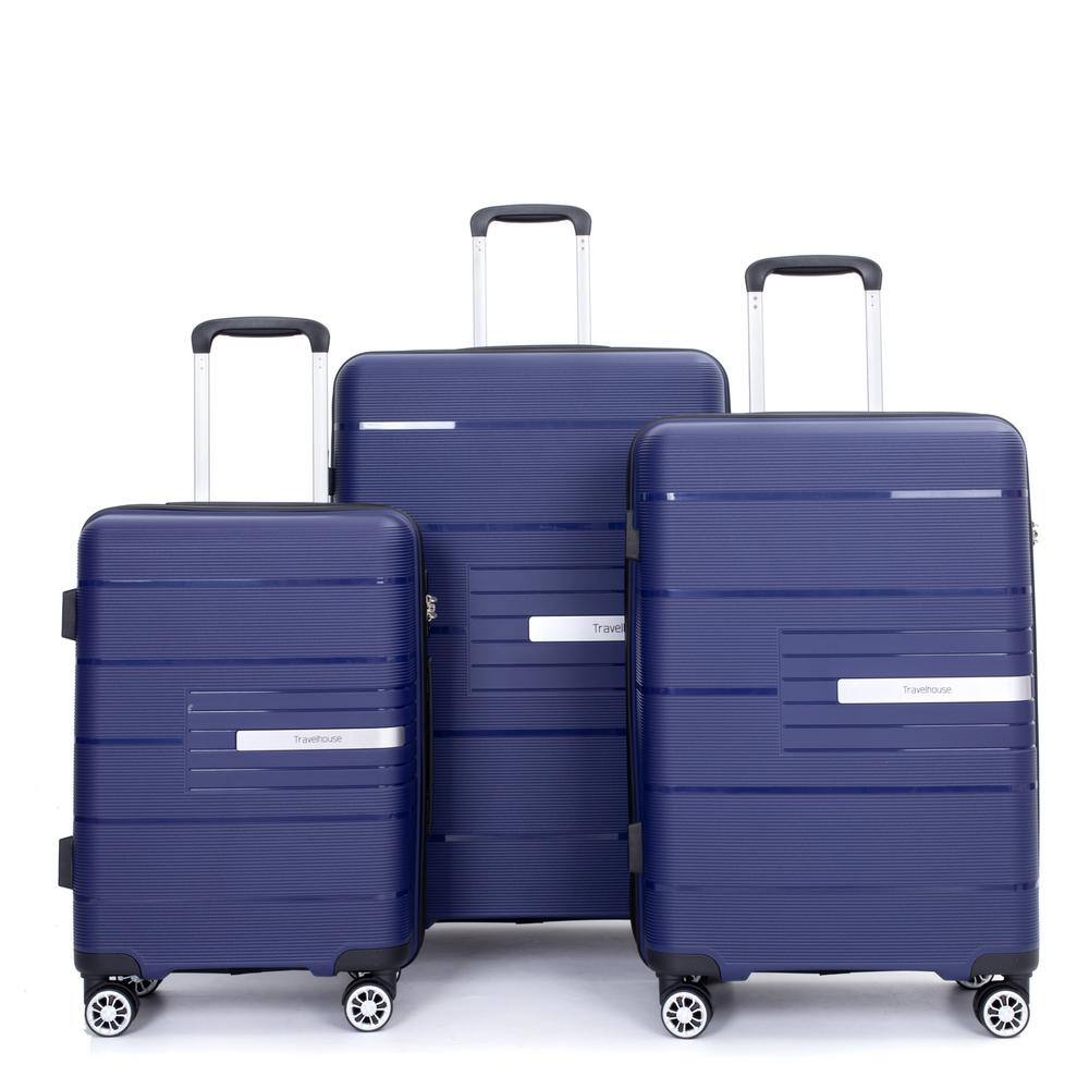Hardshell Suitcase 3-Piece PP Luggage Set with TSA Lock