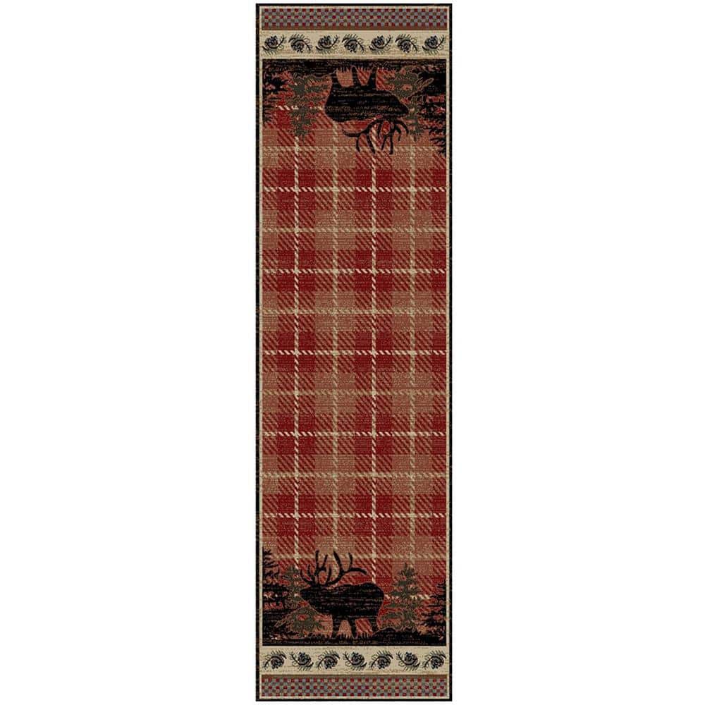 Mayberry Rug Hearthside Wilderness Lodge Multi 2 ft. x 8 ft. Woven