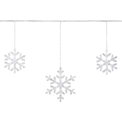 Philips 10 Count Cool White Hanging Snowflakes
