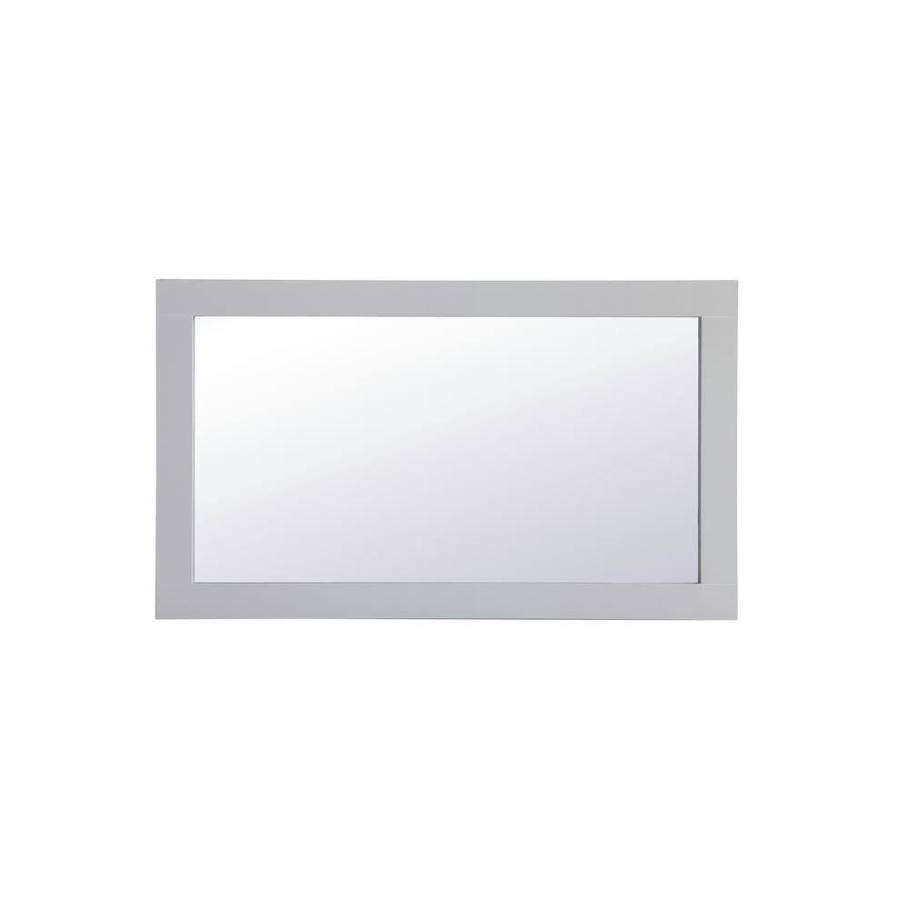 Gray Rectangular Wood Bathroom Vanity Mirror 18 x 32 Inch
