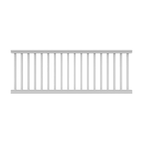 Veranda Bella Premier Series 8 ft. x 36 in. White Vinyl Rail Kit with Square Balusters