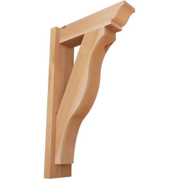 Ekena Millwork 6 in. x 30 in. x 18 in. Western Red Cedar Fuston Traditional Smooth Outlooker