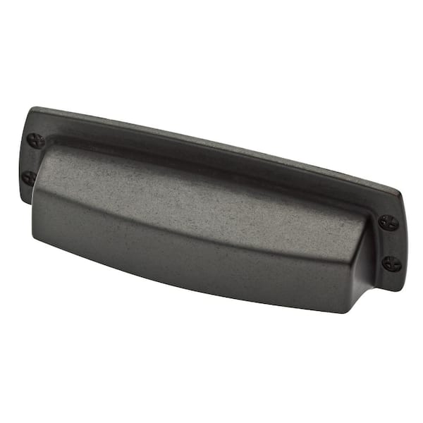 Liberty Soft Industrial 3 in. (76 mm) Soft Iron Cabinet Drawer Pull