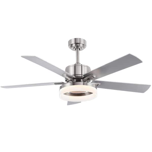 Sky Hog Aerodyne 52 in. Indoor Chandelier Satin Nickel LED Ceiling Fan