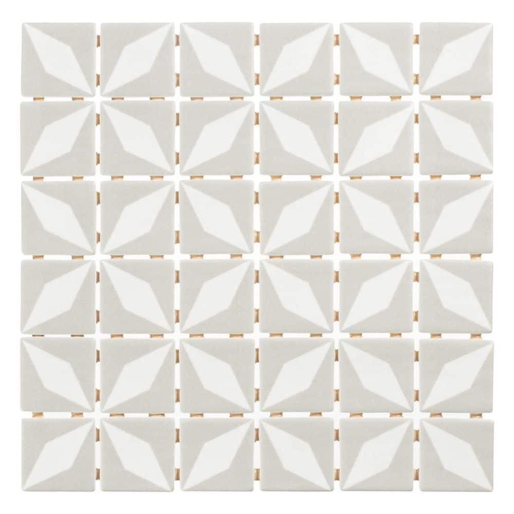 Moline Emu 2 in. x 2 in. Mid-Century Inspired Matte and Glossy Recycled Glass Mosaic Wall Tile (5 sq. ft. / Case) price history on PriceWatchPro