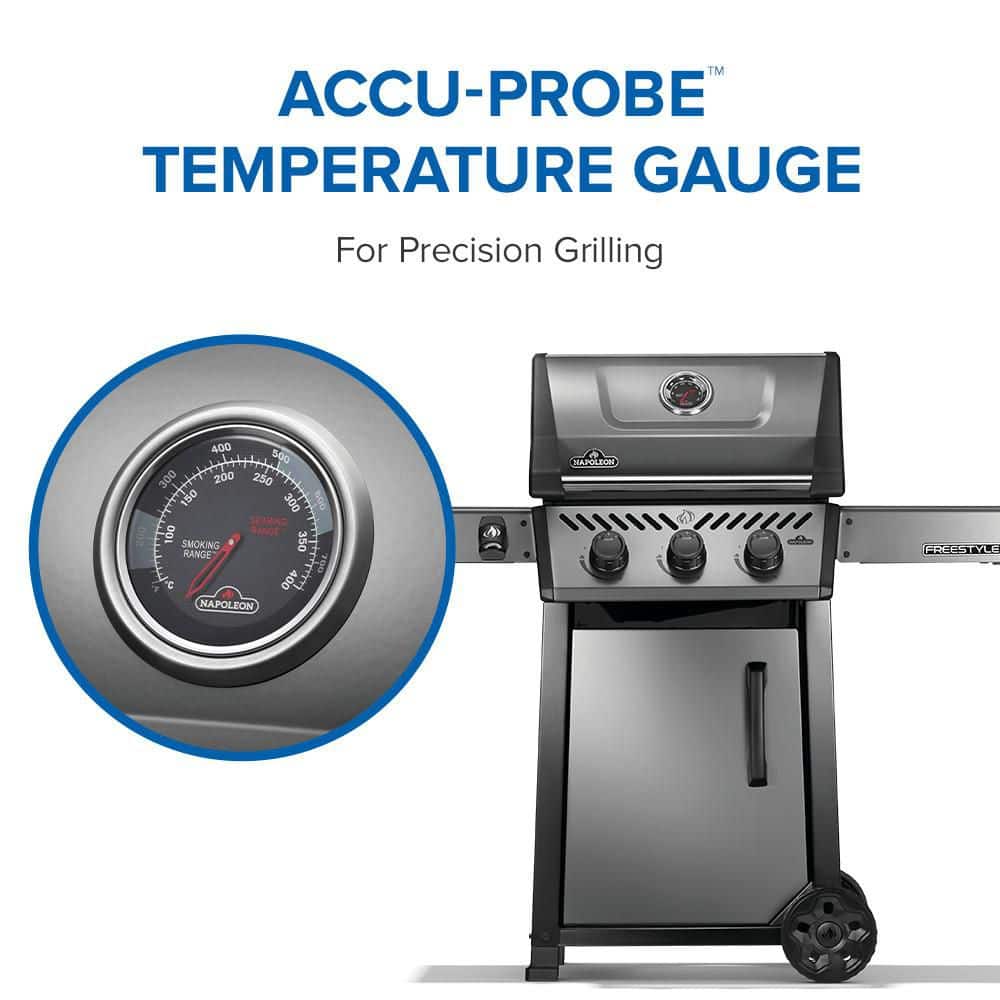 Napoleon Freestyle 365 Graphite Grey Propane Gas Grill with Stainless Steel Burners
