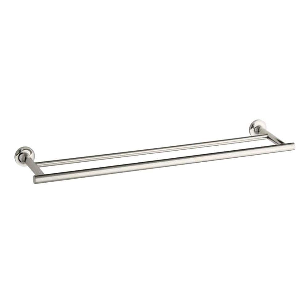 KOHLER Purist 24 in. Wall Mounted Towel Bar in Vibrant Polished Nickel