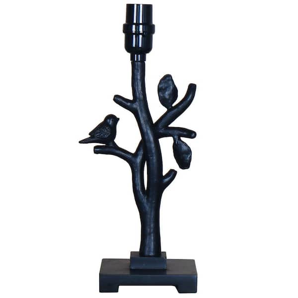 Hampton Bay Mix & Match Black Tree Branches with Bird Accent Lamp