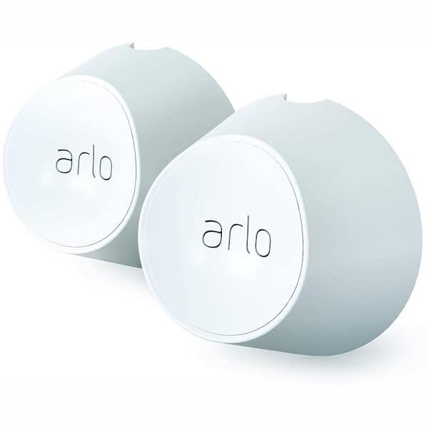 Arlo Magnetic Wall Mounts - Works with Arlo Pro 5S 2K, Pro 4, Pro 3, Ultra 2, Ultra, and Go 2 Cameras, 2 Pack, White