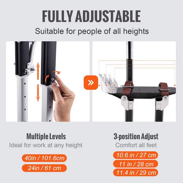 VEVOR 24-in to 40-in Aluminum Drywall Stilts