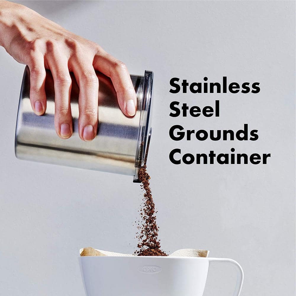 Silver Stainless Steel Conical Burr Coffee Grinder