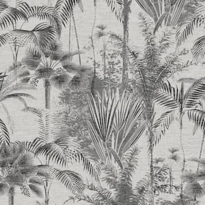 Sublime Jungle Texture Mono Black Wallpaper Sample