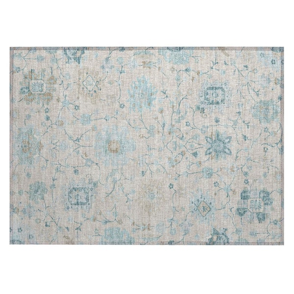 Chantille Machine Washable Indoor/Outdoor Abstract ACN2930 Linen 3 ft. x 4 ft. Area Rug