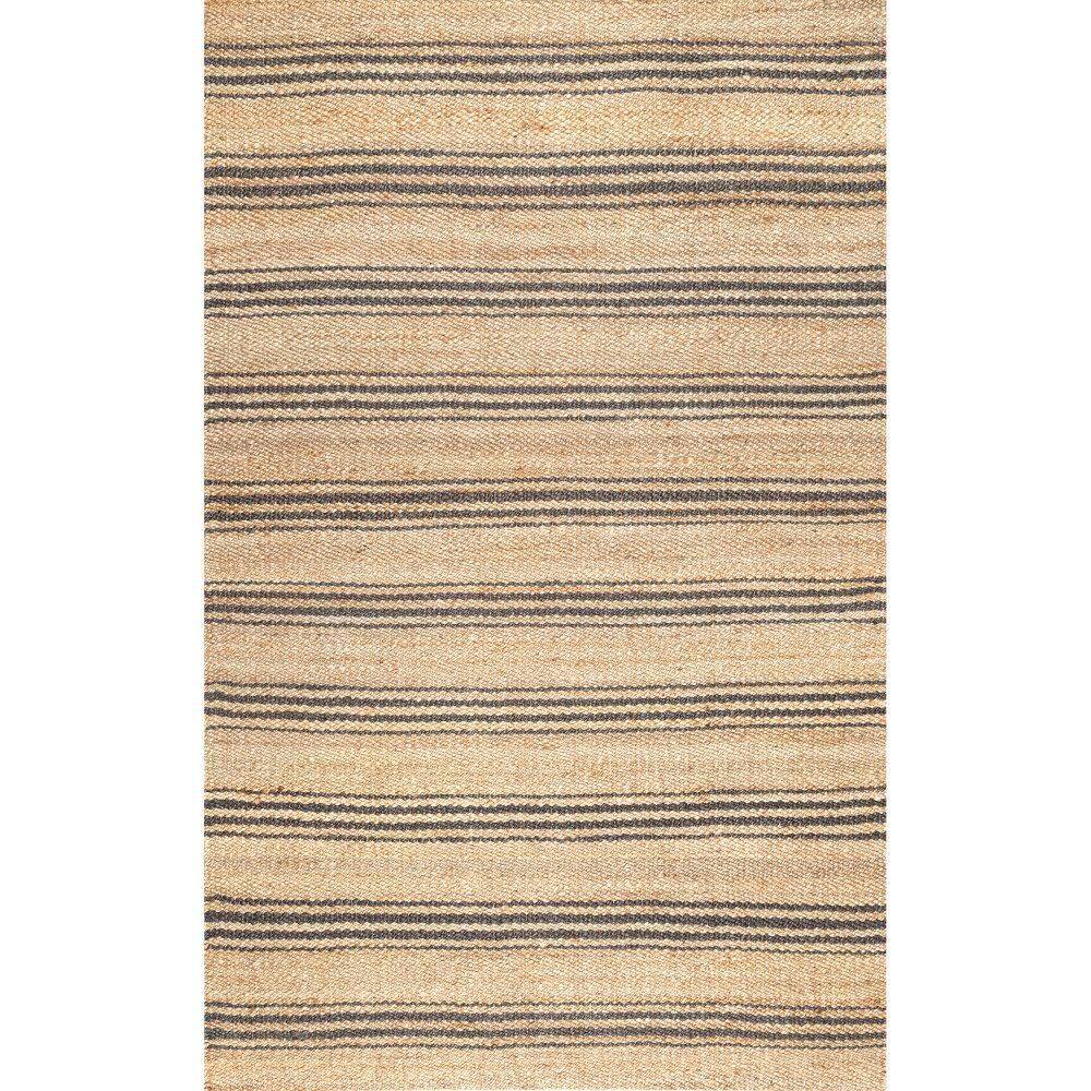 Sycamore Striped Jute Area Rug Natural 10  ft. x 14  ft. Area Rug price history on PriceWatchPro