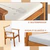 Chillrest 4-Piece Acacia Wood Patio Set - Cream Cushion