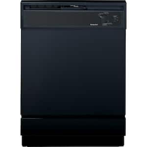 24 in. Built-In Front Control Dishwasher in Black, 64 dBA