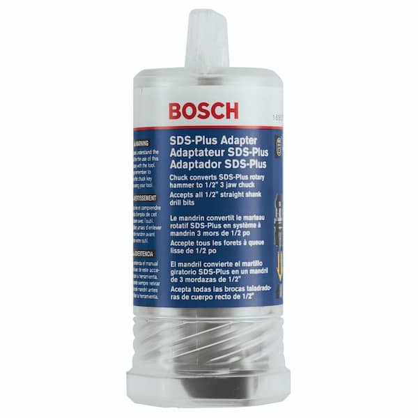 Bosch 1/2 in. x 6-1/4 in. x 2-5/32 in. Black Metal SDS-plus Rotary Hammer  Adapter Chuck 1618571014 - The Home Depot