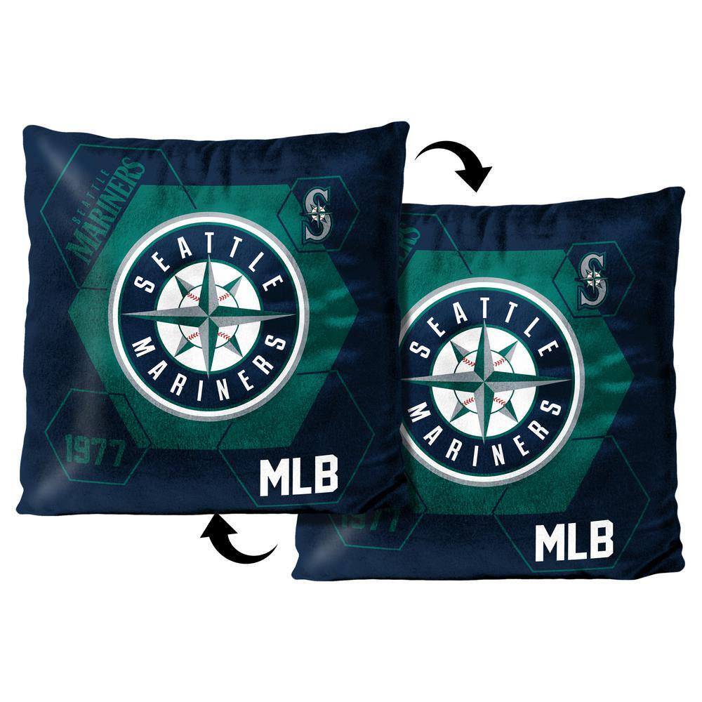 Seattle Mariners 16" Navy and Green Velvet Throw Pillow