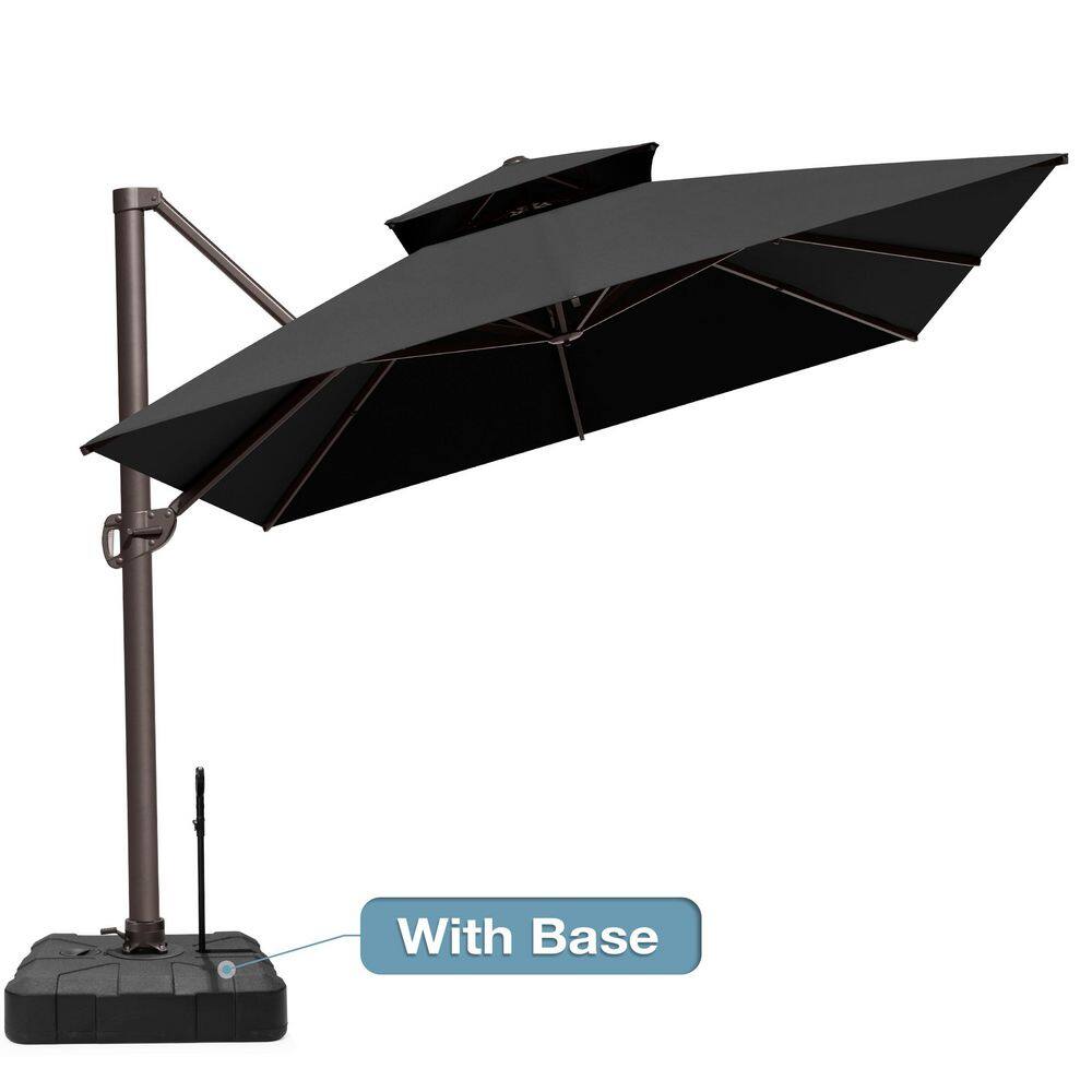 13x 10 ft. Cantilever Patio Umbrella with 5-Tilt Positions 360° Rotatable Aluminum Offset Outdoor Umbrella in Black price history on PriceWatchPro