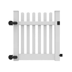 Kettle Straight 4 ft. W x 4 ft. H White Vinyl Un-Assembled Fence Gate