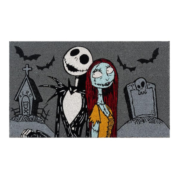 Autrucker Nightmare Before Christams Halloween Door Mat Welcome Mats Indoor for Front Door,Christmas Doormat with Non-Slip Backing,Winter Doormat for Home Bath