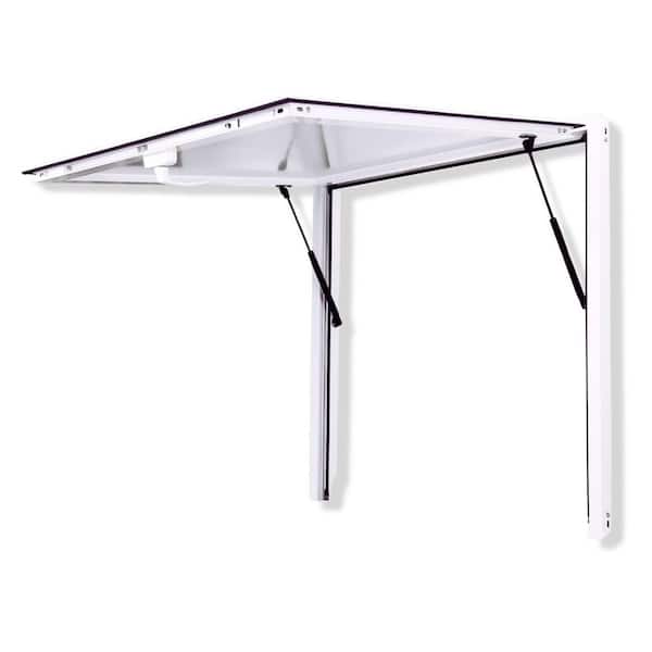 60 in. x 46 in. Elite Aluminum Awning Pop Up Window in White with No Sill