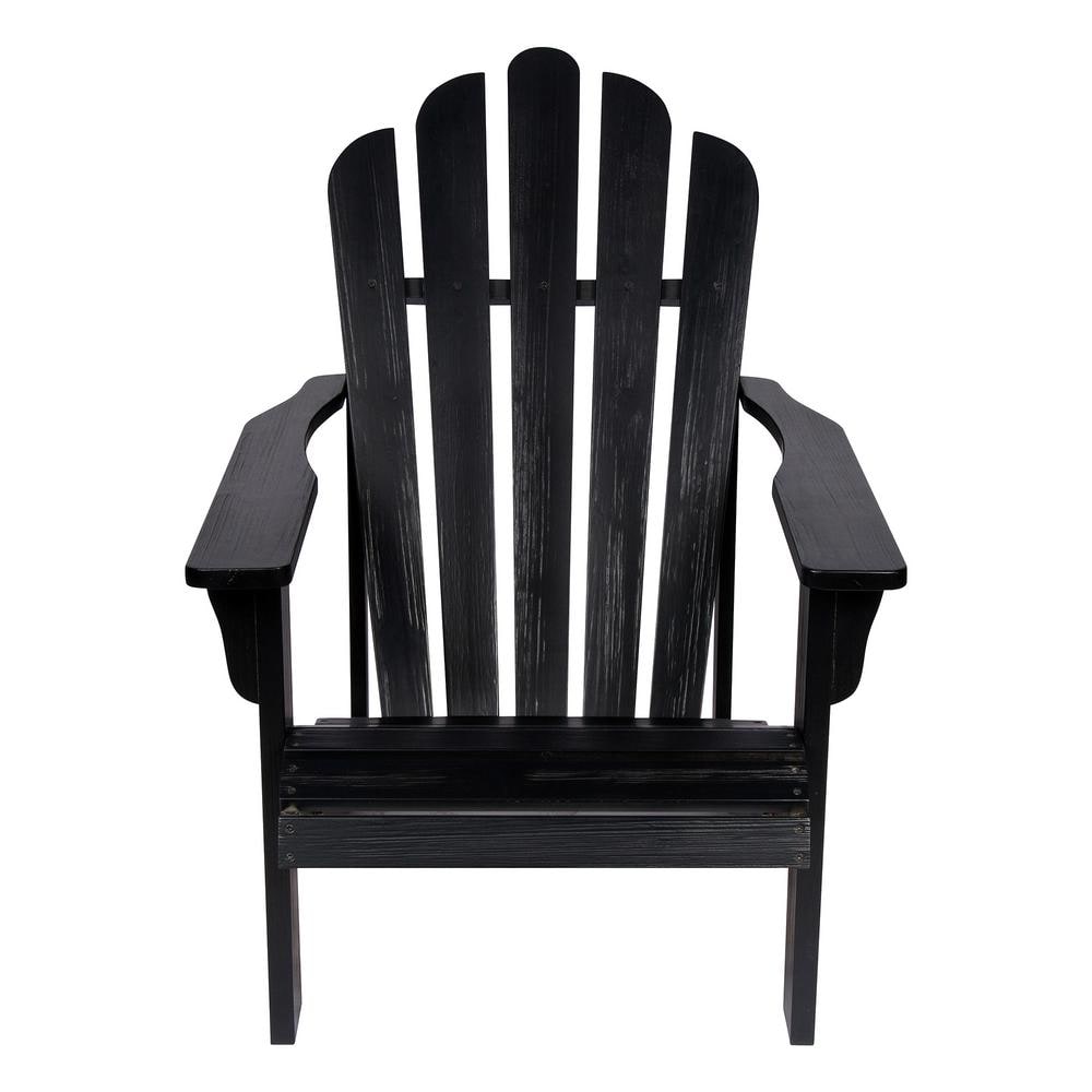 Shine Company Westport II Black Wood Adirondack Chair 4621BK The Home   Shine Company Wood Adirondack Chairs 4621bk 64 1000 