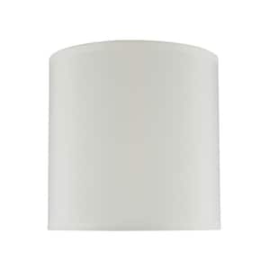 8 in. x 8 in. Butter Creme Hardback Drum/Cylinder Lamp Shade