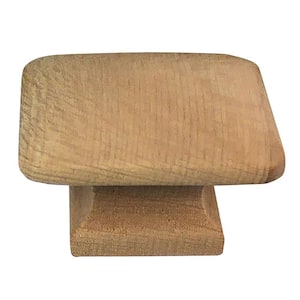 Au Natural 1-1/2 in. Wood Square Cabinet Knob