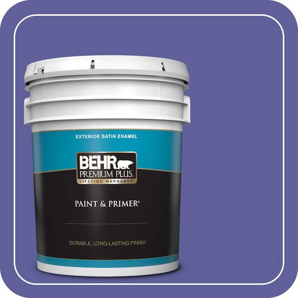BEHR PREMIUM PLUS 5 gal. #P550-6 Wizards Potion Satin Enamel Exterior Paint & Primer