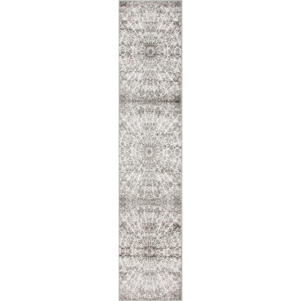 Unique Loom Sofia Grace Dark Gray 2' 0 x 9' 10 Runner Rug