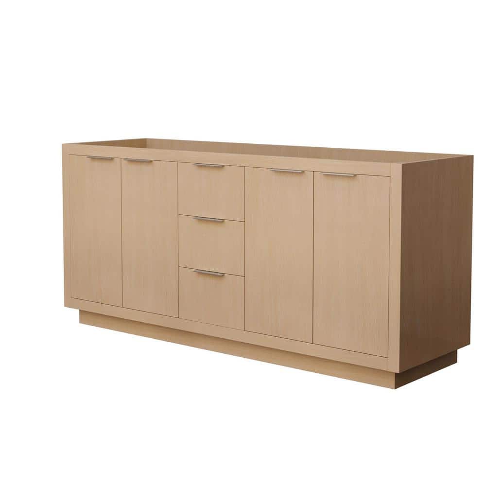 Maroni 71" Light Straw Double Bathroom Vanity Base