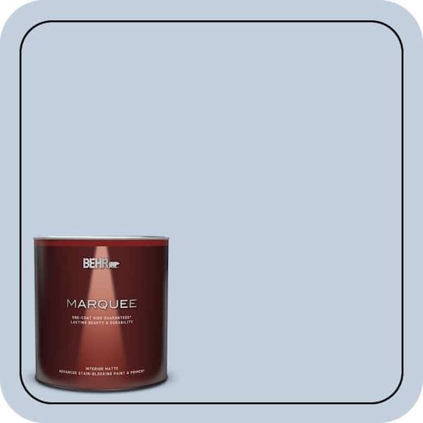BEHR MARQUEE 1 qt. #580E-2 Saltwater Matte Interior Paint & Primer