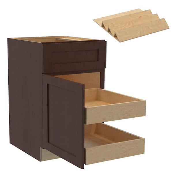 Home Decorators Collection Newport 21 in. W x 24 in. D x 34.5 in. H Assembled Plywood Base Kitchen Cabinet in Manganite with 2ROT Spice Soft Cls LH