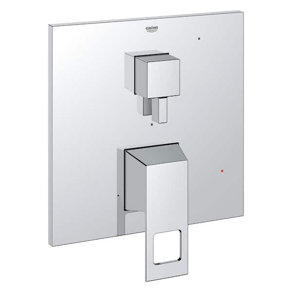 GROHE Eurocube 2-Way Diverter 2-Handle Wall Mount Tub and Shower Faucet Trim Kit in Chrome (Valve Not Included)