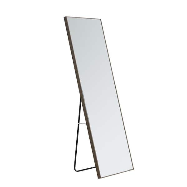 Miscool Anky Gray 17 in. W x 60 in. H Rectangle Wood Framed Full Length Mirror