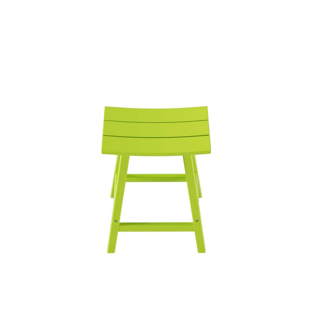 Laguna 24" Lime HDPE Weather-Resistant Outdoor Patio Counter Stool