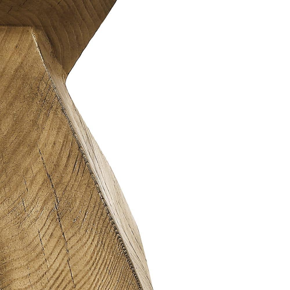 Zahi Oak Finish Eco-Friendly Wood Accent Table