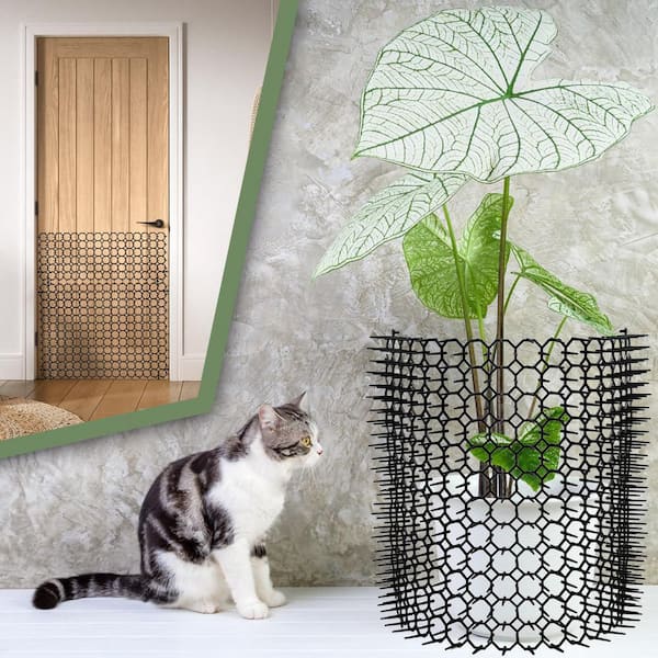 Phewnyzo 8-Pack Cat Deterrent Mat with Spikes, 16 x 13 in. Scat