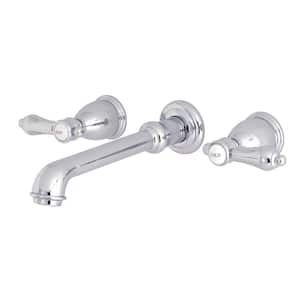 Heirloom 2-Handle Wall Mount Roman Tub Faucet in Polished Chrome (Valve Included)