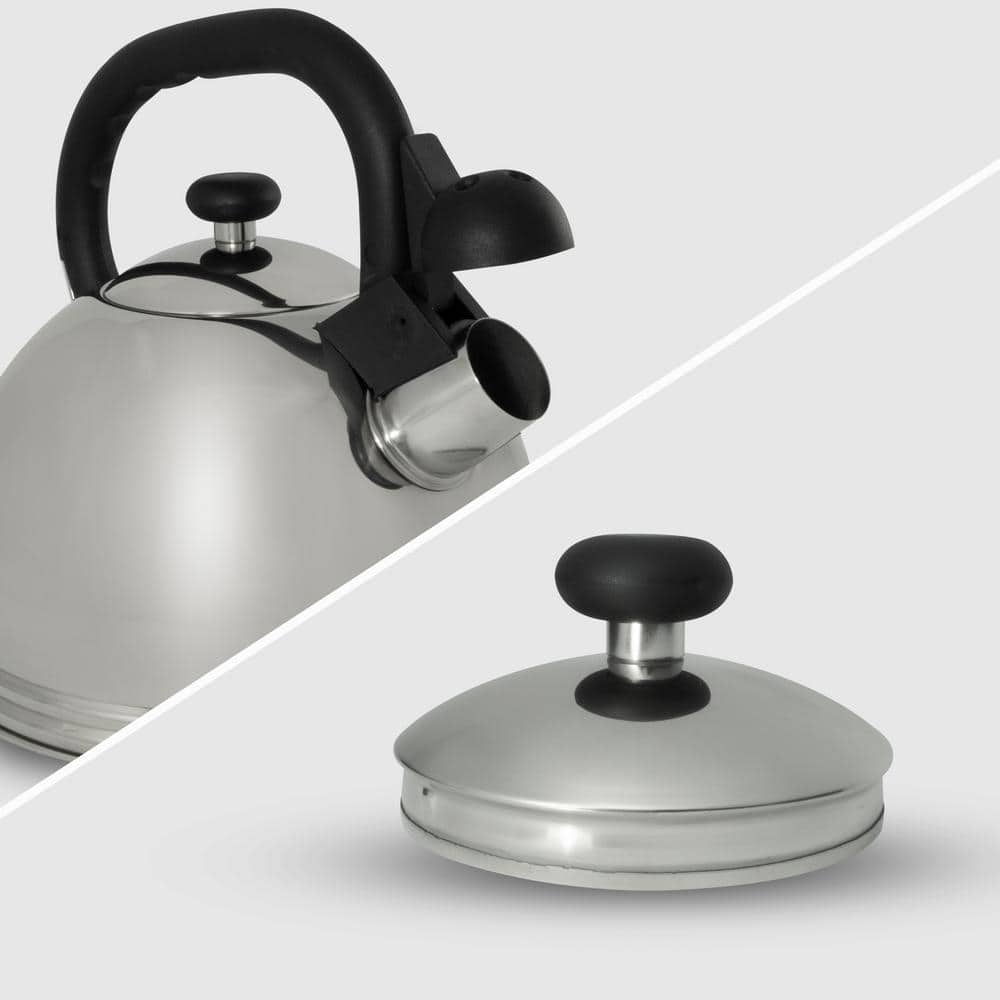 3-Quart Stainless Steel Whistling Tea Kettle for Electric Coil