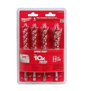 SPEED FEED Auger Wood Drilling Bit Set (4-Piece)