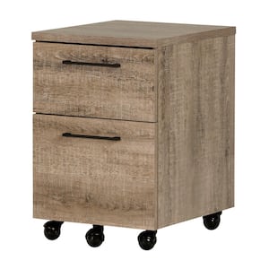 Interface 2-Drawer Weathered Oak Engineered Wood 15.75 in. Vertical File Cabinet